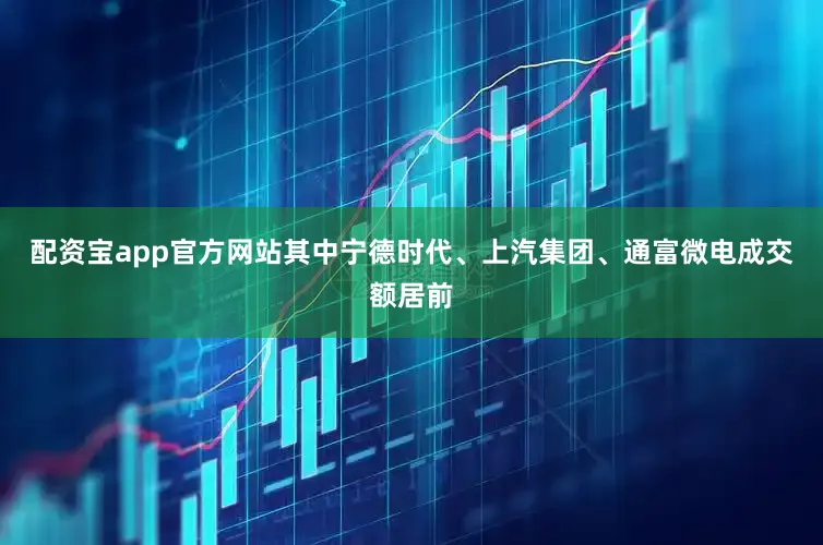 配资宝app官方网站其中宁德时代、上汽集团、通富微电成交额居前