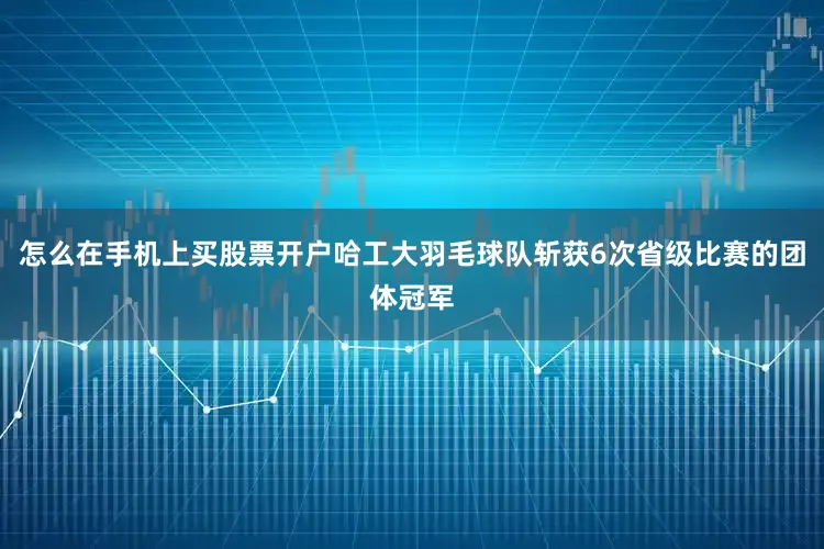 怎么在手机上买股票开户哈工大羽毛球队斩获6次省级比赛的团体冠军